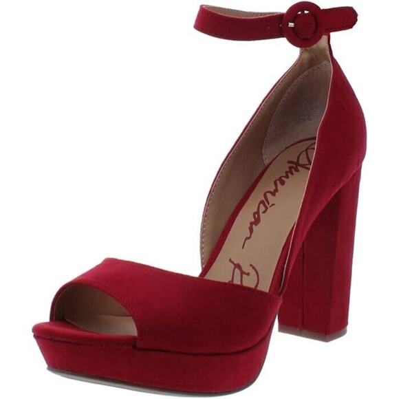 American Rag Reeta Block-Heel Platform Sandals Women's Shoes Red Size 6.5 M - Picture 1 of 3